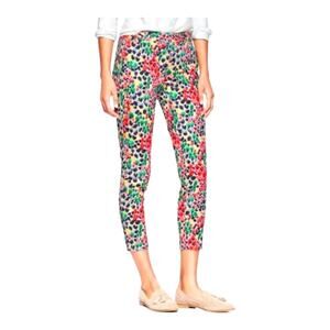 Khakis by GAP Skinny Mini Multi Color Neon Printed Pants sz 8